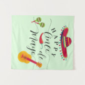 Happy Cinco de Mayo Backdrop Wandteppich (Vorderseite (Horizontal))