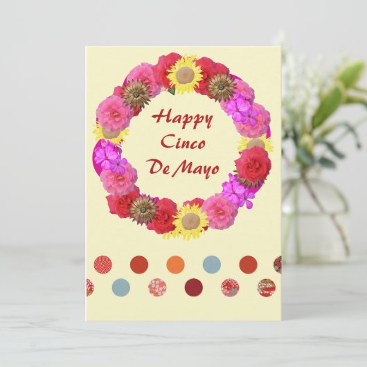 Happy Cinco De Mayo Einladung (Stehend Vorderseite)