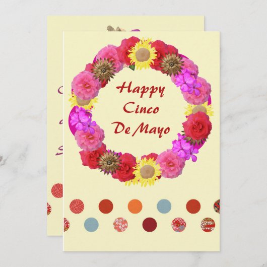Happy Cinco De Mayo Einladung (Vorne/Hinten)