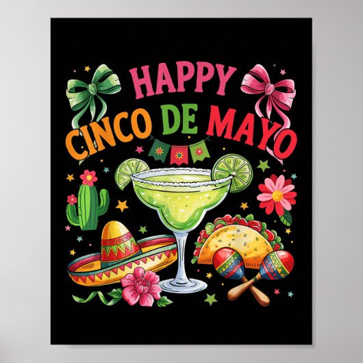 Happy Cinco De Mayo Fiesta Mexikanisches Party Män Poster (Vorne)