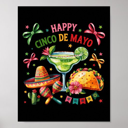 Happy Cinco De Mayo Fiesta Mexikanisches Party Män Poster (Vorne)