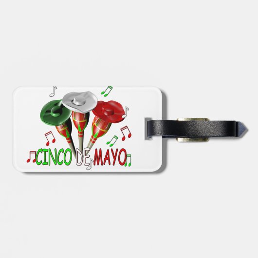 Happy Cinco de Mayo Gepäckanhänger (Rückseite horizontal)