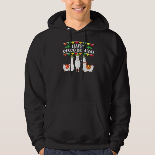 Happy Cinco De Mayo Llamas Mexican Fiesta Party Hoodie (Vorderseite)