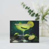 Happy Cinco de Mayo Margarita mit Limes Custom Postkarte (Stehend Vorderseite)
