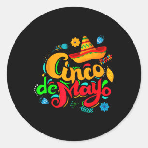 Happy Cinco De Mayo Men Women Kinder 5 De Mayo Mex Runder Aufkleber