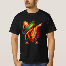 Happy Cinco de Mayo Mexican Dabbing Poncho Party T-Shirt