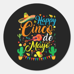Happy Cinco De Mayo Mexican Fiesta 5 De Mayo Mexic Runder Aufkleber