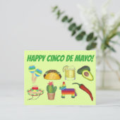 Happy Cinco de Mayo Mexican Fiesta Celebration Einladungspostkarte (Stehend Vorderseite)