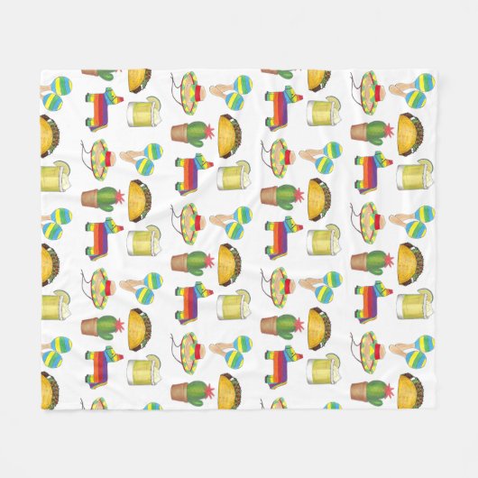 Happy Cinco de Mayo Mexican Fiesta Celebration Fleecedecke (Vorderseite (Horizontal))