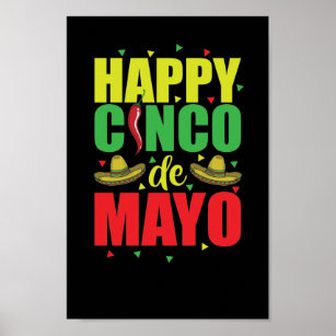 Happy Cinco de Mayo Mexiko Amerika Feiertag Poster