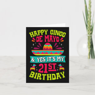 Happy Cinco de Mayo und ja sein 21. Geburtstag F Karte