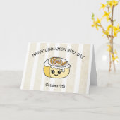 Happy Cinnamon Roll Day 4. Oktober Sonntag Karte (Gelbe Blume)