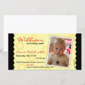 Happy Circle Foto Card: Schwarz & Gelb (Vorne/Hinten)