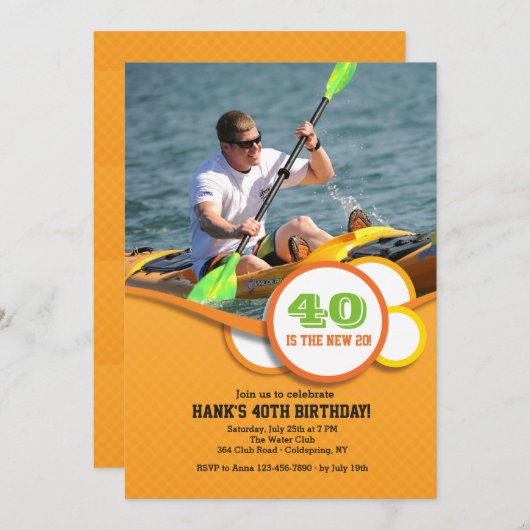 Happy Circles Foto Einladung (Vorne/Hinten)