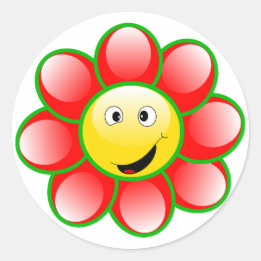 Happy Classic Round Sticker