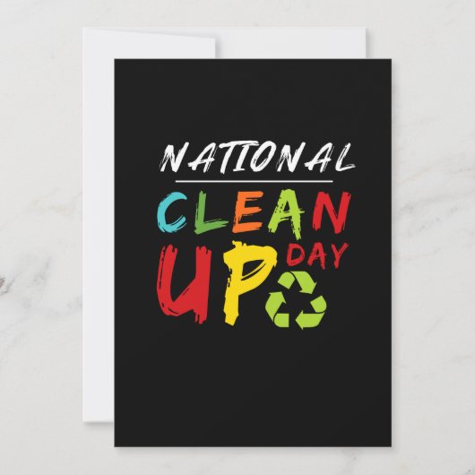 Happy Clean Up Day Cleaning Environmental Save The Date (Vorderseite)