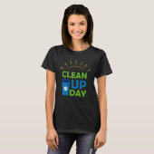 Happy Clean Up Day Clearing Person Geschenkpullove T-Shirt (Vorne ganz)