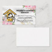 Happy Cleaner | Seife | Blumen Visitenkarte (Vorne/Hinten)