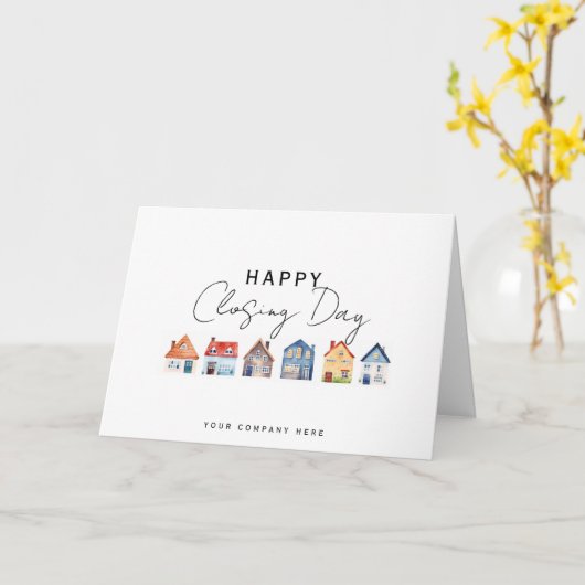 Happy Closing Day Karte (Gelbe Blume)