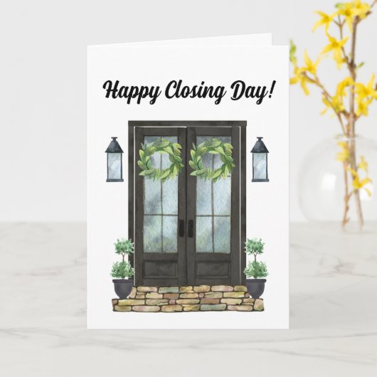 Happy Closing Day Neue Zuhause Vielen Dank Karte (Gelbe Blume)