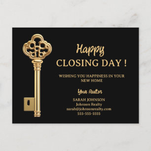 Happy Closing Day New Zuhause Real Anwesen Postkarte
