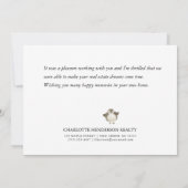 Happy Closing Day Real Anwesen Client Wertschätzun (Rückseite)