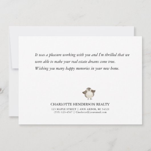 Happy Closing Day Real Anwesen Client Wertschätzun (Rückseite)