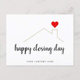 Happy Closing Day Real Anwesen Herz Postkarte