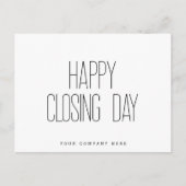 Happy Closing Day Real Anwesen Postkarte (Vorderseite)