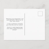 Happy Closing Day Realtor Minimalistisch Personali Postkarte (Rückseite)