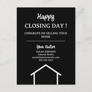 Happy Closing Day Zuhause Seller Real Anwesen Postkarte