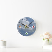 "Happy Clouds" Acrylmauer-Uhr Runde Wanduhr (Zuhause)