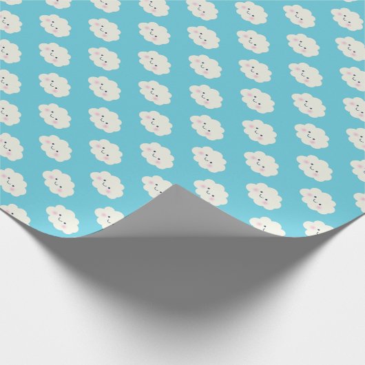 Happy Clouds Geschenkpapier (Ecke)