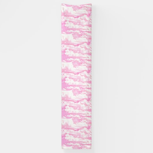 Happy Clouds Pink Display Banner (Vertikal)