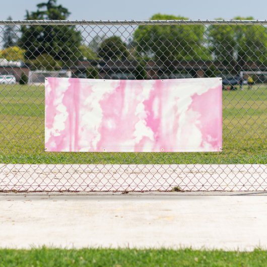 Happy Clouds Pink Display Banner (Insitu)