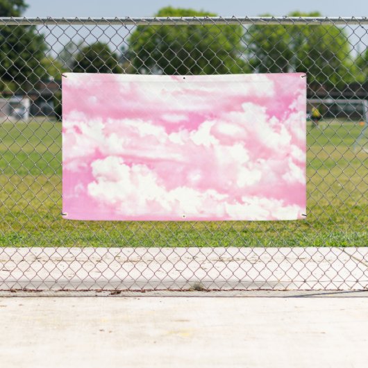 Happy Clouds Pink Display Banner (Insitu)