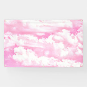 Happy Clouds Pink Display Banner