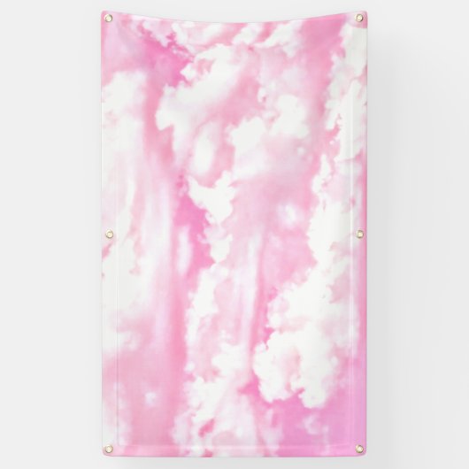 Happy Clouds Pink Display Banner (Vertikal)