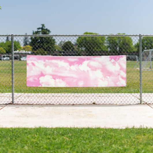 Happy Clouds Pink Display Banner (Insitu)
