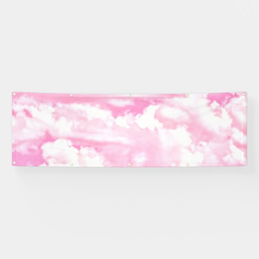 Happy Clouds Pink Display Banner (Horizontal)