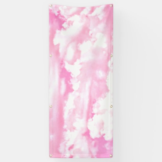 Happy Clouds Pink Display Banner (Vertikal)