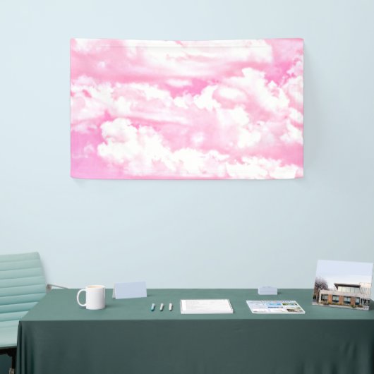 Happy Clouds Pink Display Banner (Messeveranstaltung)