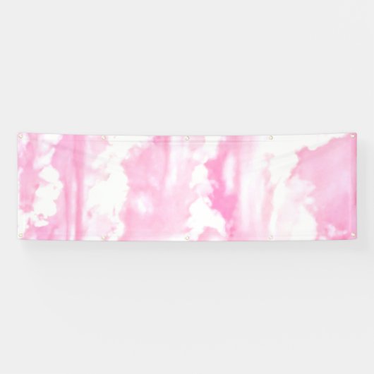 Happy Clouds Pink Display Banner (Horizontal)