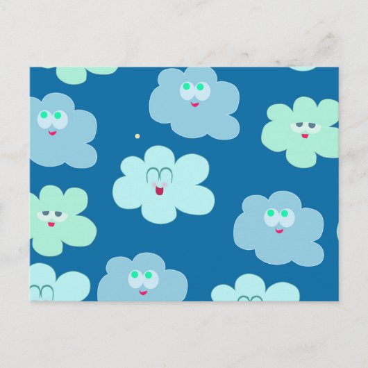 Happy Clouds Postkarte (Vorderseite)