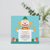 Happy Clown Einladung (Stehend Vorderseite)