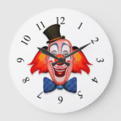 Happy Clown Face Große Wanduhr (Vorderseite)