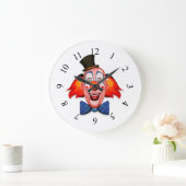 Happy Clown Face Große Wanduhr (Zuhause)