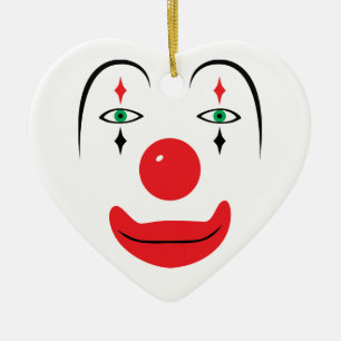 Happy Clown Face Keramikornament