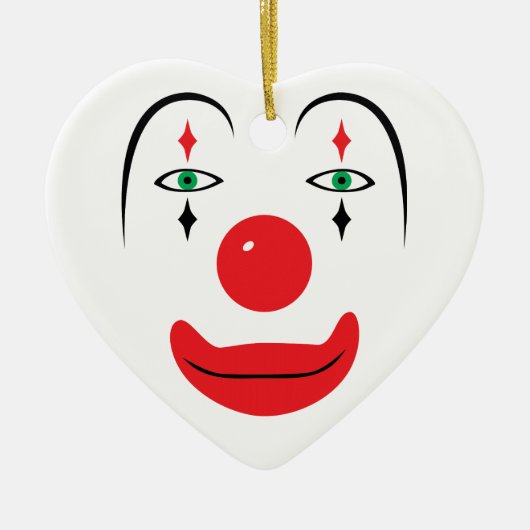 Happy Clown Face Keramikornament (Vorne)