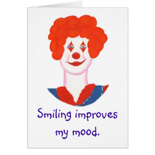Happy Clown Face, Lächeln verbessert meine Stimmun